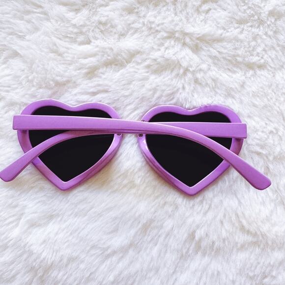 Pixie Purple Girl Heart-shape Sunglasses - Picture 11 of 11